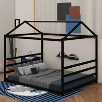 Metal House Shape Platform Bed by Harper Orchard