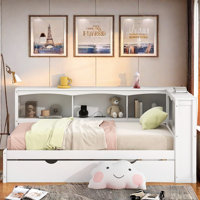Modern Daybed With Trundle, Storage Cabinets And Usb Ports by Latitude Run