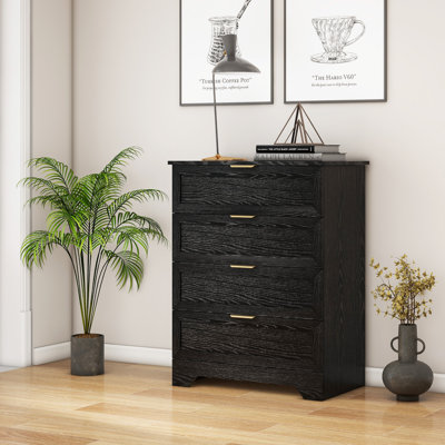Accent Cabinet with 4 Drawers, Modern Accent Chests Large Wood Storage Cabinet Organizer by Ebern Designs