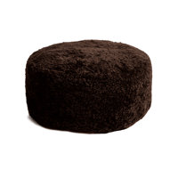 Shorn Curly Sheepskin Ottoman Small by Hokku Designs