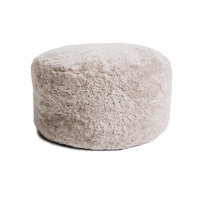 Shorn Curly Sheepskin Ottoman Medium