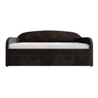 Corduroy Twin Size Daybed with Two Metal Drawers Velvet by House of Hampton