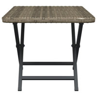 Arlmont & Co. Folding Table 17.7"X13.8"X12.6" Poly Rattan by Arlmont & Co.