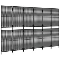 Room Divider 6 Panels  Poly Rattan by Arlmont & Co.