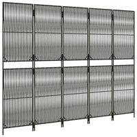 Arlmont & Co. Room Divider 5 Panels Poly Rattan by Arlmont & Co.