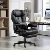 Massage Executive Office Chair with 6 Vibration Points,400LBS Heated Big and Tall Office Chair by Latitude Run