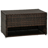 Versatile Outdoor Deck Box & Shoe Storage with PE Rattan Wicker, Liner and Towel Rack by Hokku Designs