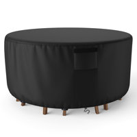 Outdoor Furniture Cover Waterproof Patio Furniture Covers for Round Table Chairs Set by Arlmont & Co.