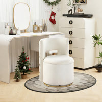 Swivel Barrel Chair With Storage by Latitude Run
