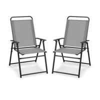 Outdoor Folding Sling Chairs With Armrest And Backrest by Ebern Designs