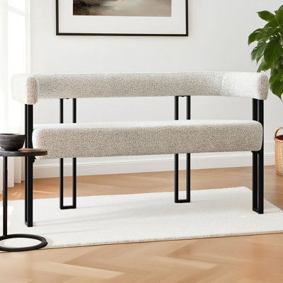 49" Armrest Upholstered Waterfall Entryway / Beroom / Living room Bench by Ivy Bronx