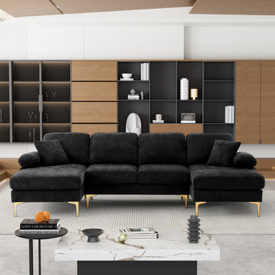 3 - Piece Chenille Upholstered Sectional by Mercer41