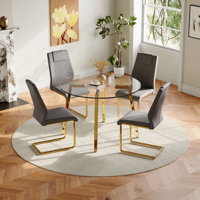 Glass Top Dining Set by Ivy Bronx