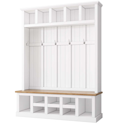 79"H Farmhouse Hall Tree with Storage Bench by Latitude Run