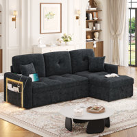 87" Sectional Sofa, L shaped Couch With Storage Chaise & Built-in USB ports by Latitude Run