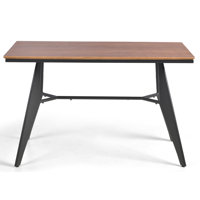 Metal And Wood Indoor Modern Rectangular Niesen Furniture For Kitchen, Dining Room, Breakfast(47.24"*23.62") by 17 Stories