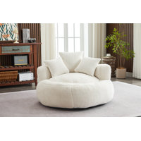 Foam Bean Bag Chairs - Ultra Soft and Durable, Filled, Chenille, Round, Ideal for Indoor and Outdoor Relaxation