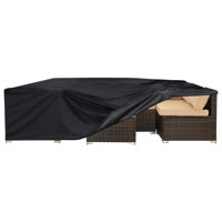 Patio Furniture Cover, All-weather Resistant Cover, Black by Arlmont & Co.