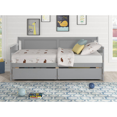 Reese Daybed With Two Drawers,Twin size Sofa Bed,Storage Drawers,Guest Bed