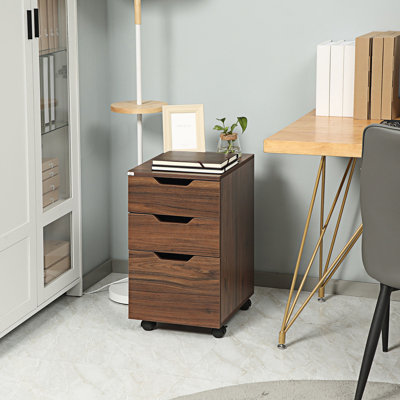 3 Drawer Mobile File Cabinet, Rolling Printer Stand, Vertical Filing Cabinet by Gracie Oaks