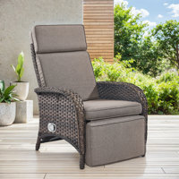 Valierius Outdoor Chaise Lounge Chair Adjustable 6-Position With Soft Cushions, Waterproof PE Wicker & Durable Metal Frame - Ideal For Poolside, Patio by Red Barrel Studio
