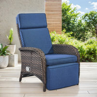 Valierius Outdoor Chaise Lounge Chair Adjustable 6-Position With Soft Cushions, Waterproof PE Wicker & Durable Metal Frame - Ideal For Poolside, Patio by Red Barrel Studio