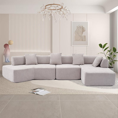 Modern L Shape Sectional Modular Sofa Couch with Chaise, Sleeper Sofa, Couch Sets For Living Room