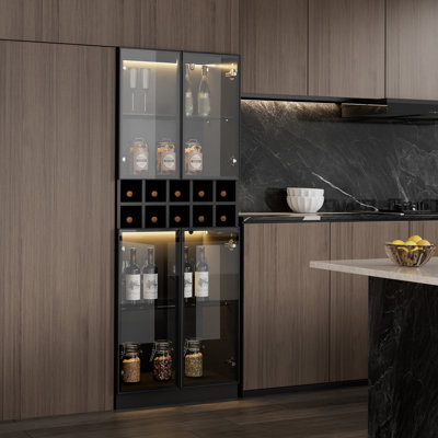 Dining Cabinet With Led Light by Ebern Designs