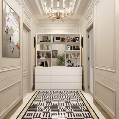 Elegant Accent Cabinet With Integrated Mirror, Large Storage Drawers, And Open Shelving For Display by Latitude Run