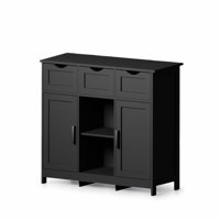 35.4"W*31.1"H Multifunctional Storage Cabinet With Drawers & Adjustable Shelves, White by Ebern Designs