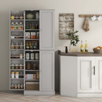 65" Kitchen Pantry Cabinet, Modern Storage Cabinet With Doors And Shelves, Freestanding Cupboard For Dining Room by Winston Porter