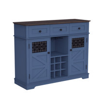 Coffee Wine Bar Cabinet With 3 Drawer by Gracie Oaks