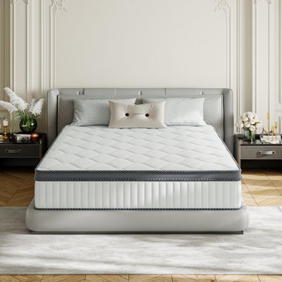 8" Medium Cooling Gel Memory Foam Hybrid Mattresses with Certipur-US Certified Pocket Spring, Pressure Relief, and Motion Isolation by Alwyn Home