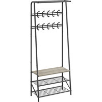 Coat Rack, Hall Tree With Shoe Storage Bench, Entryway Bench With Shoe Storage, 4-In-1, Steel Frame With 10 Hooks For Entryway, Freestanding Coat Rack by 17 Stories