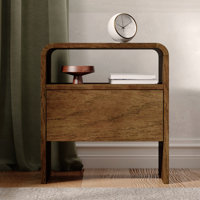 Beacon Solid Wood 1-Drawer Nightstand, Fully Assembled by Ebern Designs