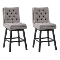 Tufted Fabric Barstool, Set of 2 by Gracie Oaks