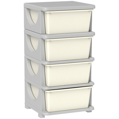 30" 4 Tier Kids Storage Unit Dresser Tower
