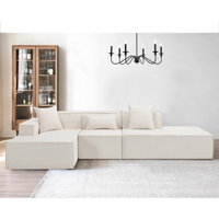 Modern Modular Sectional Sofa, Italian Minimalist Tofu Block, Large Sectional Couch for Living Room by Latitude Run