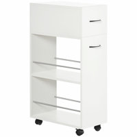 3- Tier Slim Storage Cart, Rolling Narrow Kitchen Cart by Latitude Run