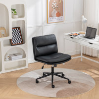 Imani Bizerte Adjustable Swivel Criss-Cross Chair, Wide Seat/ Office Chair /Vanity Chair by Ebern Designs