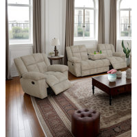 2-Piece Living Room Recliner Set Sofa And Chair by Ebern Designs