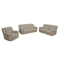 3-Piece Living Room Recliner Set Sofa,Loveseat And Chair by Lark Manor
