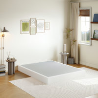 6-inch Reinforced Metal Mattress Foundation, Spring Box, Noise-Reducing Anti-Slip Design, Removable Fabric Cover, Tool-Free Assembly by Alwyn Home