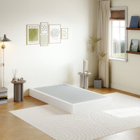 6-inch Reinforced Metal Mattress Foundation, Spring Box, Noise-Reducing Anti-Slip Design, Removable Fabric Cover, Tool-Free Assembly