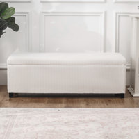 47 Inches Corduroy Storage Ottoman Bench by Latitude Run