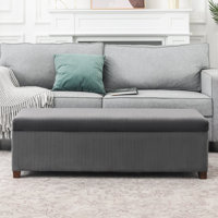 47 Inches Corduroy Storage Ottoman Bench by Latitude Run