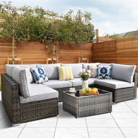 Braydyn 6 - Person Outdoor Seating Group with Cushions