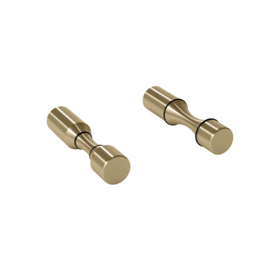Set of 2 - One Bottle Satin Brass Wall Peg Holder