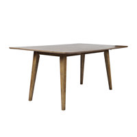 Crowle 66" Harvest Mid-Century Modern Drop-Leaf Dining Table by George Oliver