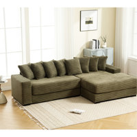 Oversized Two-Piece Couches L Shaped Sofa by Hokku Designs